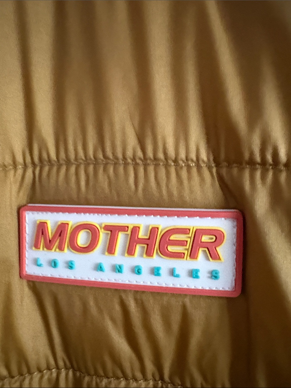 MOTHER Two-Tone Puffer & Sherpa Jacket in Mustard and Cream - Picture 2 of 5